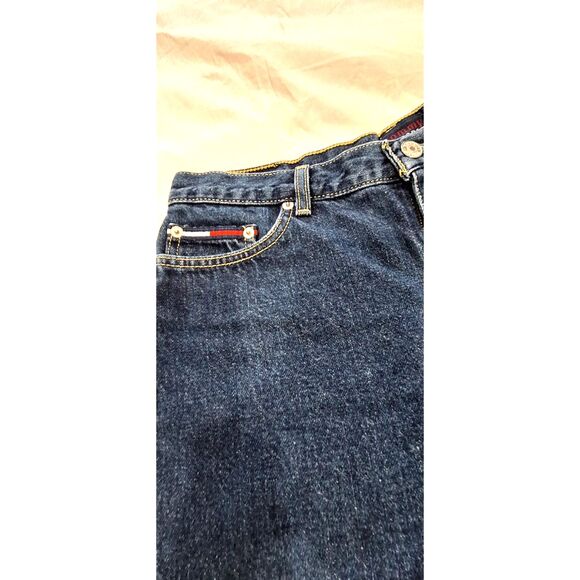 Tommy Jeans Dark Blue Wash Y2K Denim Shorts Womens Sz 11 - Picture 3 of 11